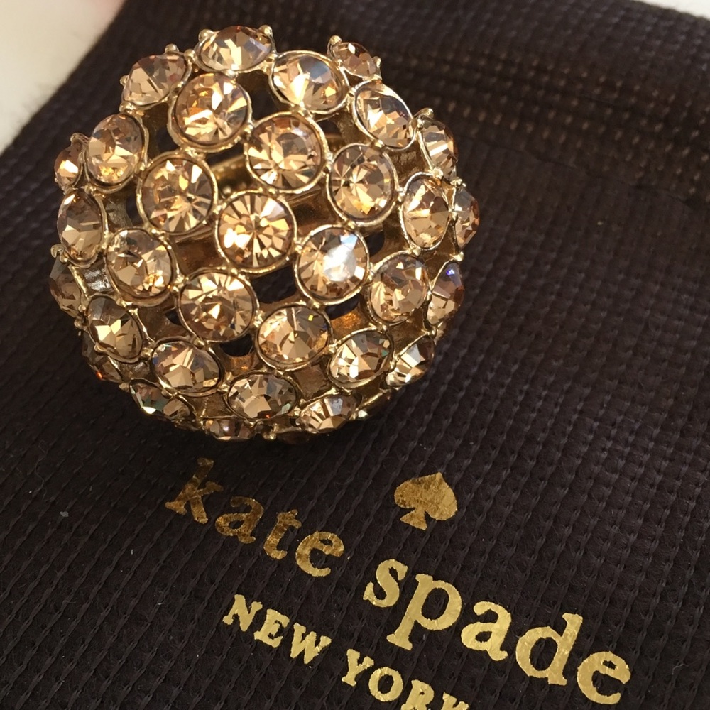 Kate Spade ♠️ Lady Marmalade Crystal Ring Topaz